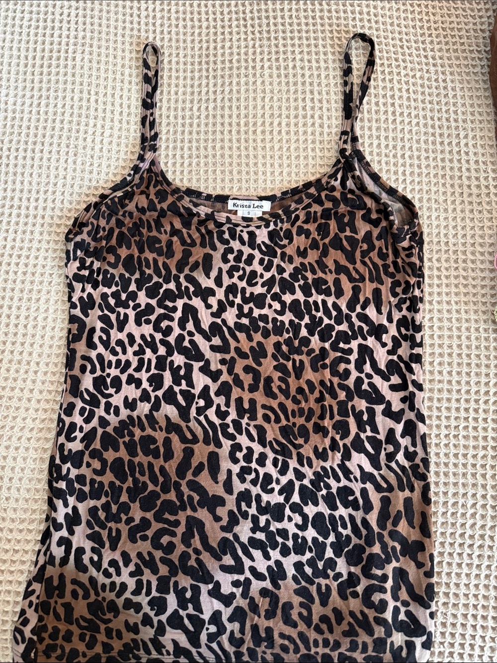 Brown Leopard Print Cami with Straps